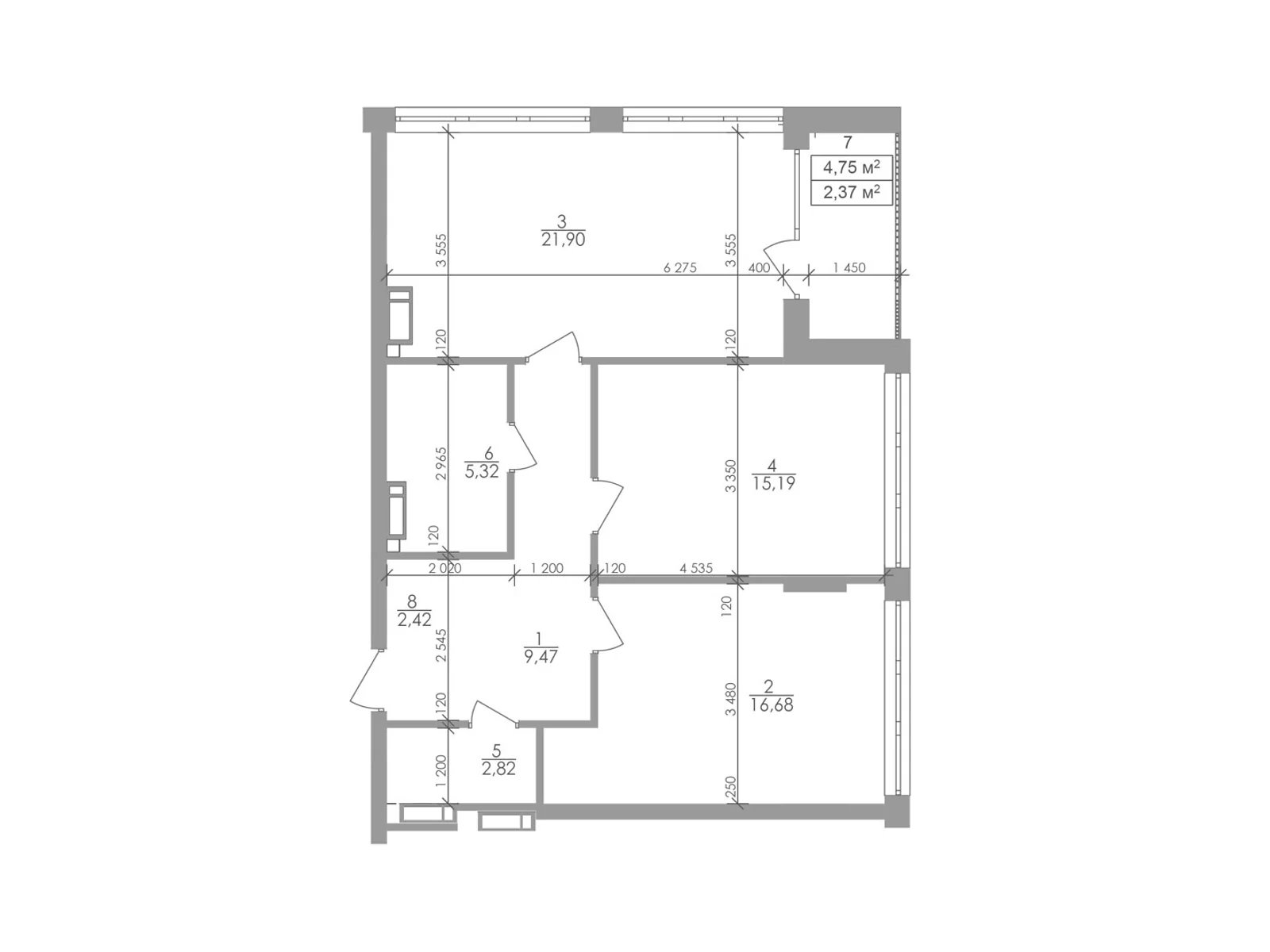 Продается 2-комнатная квартира 76.2 кв. м в Киеве, пер. Новопечерский, 5 - фото 1