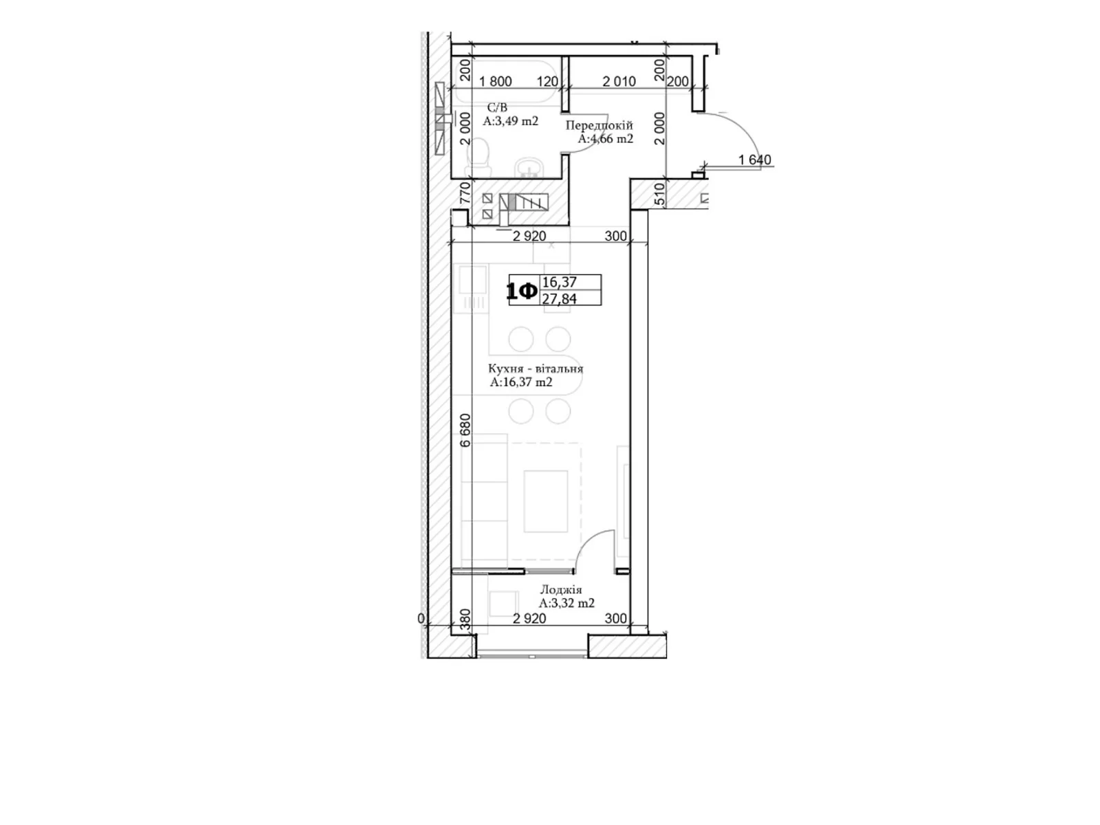 Продается 1-комнатная квартира 27 кв. м в Ирпене, ул. Лысенко(Надсонова), 21 - фото 1