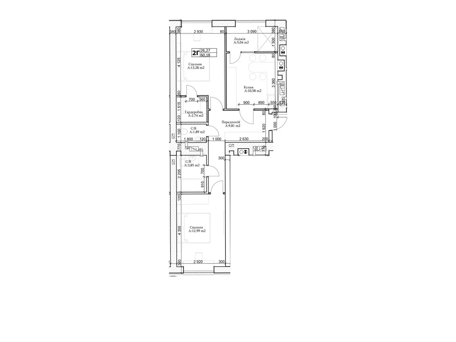 Продается 2-комнатная квартира 60 кв. м в Ирпене, ул. Лысенко(Надсонова), 21