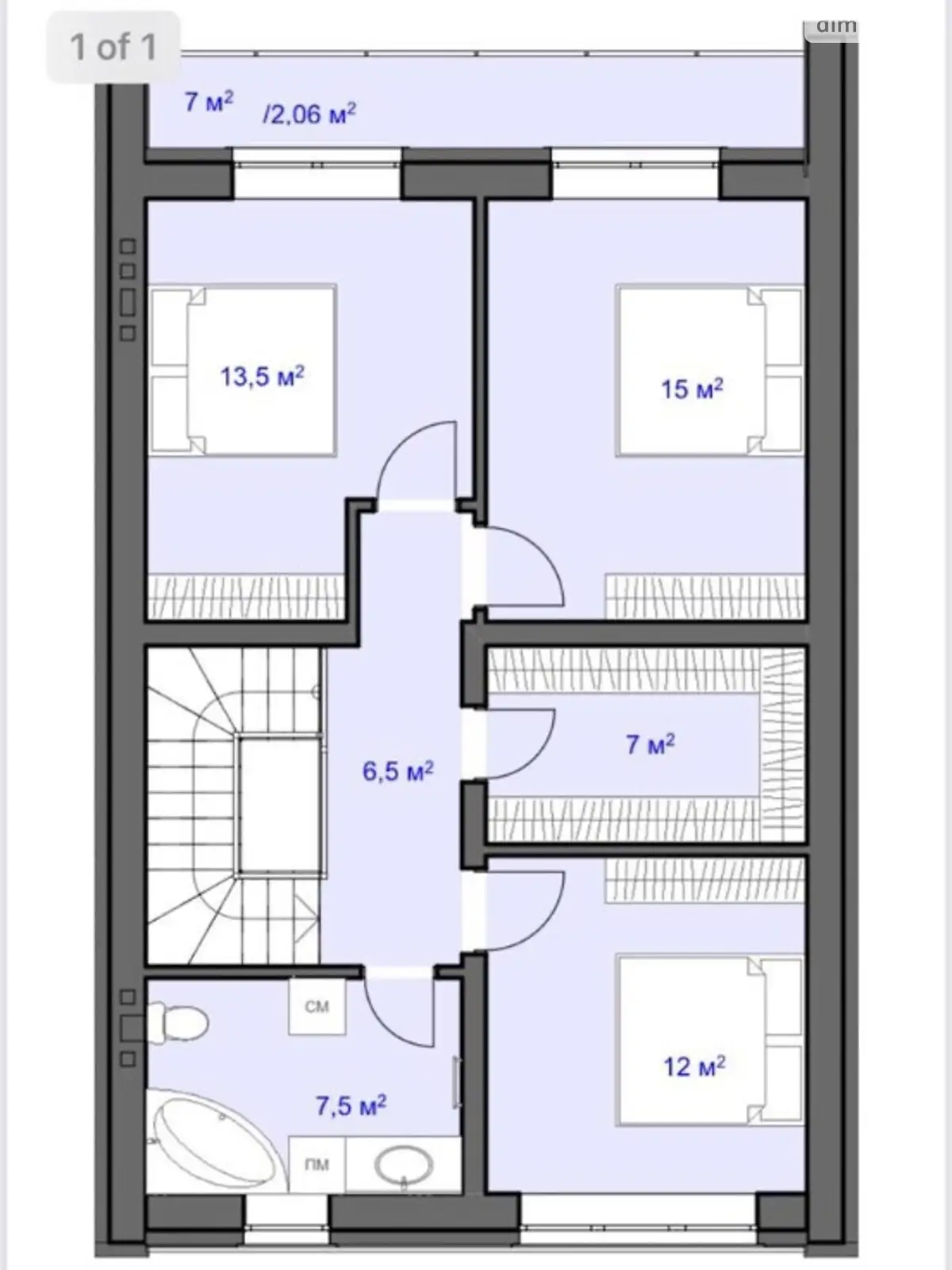 Продается часть дома 130 кв. м с баней/сауной, цена: 72000 $