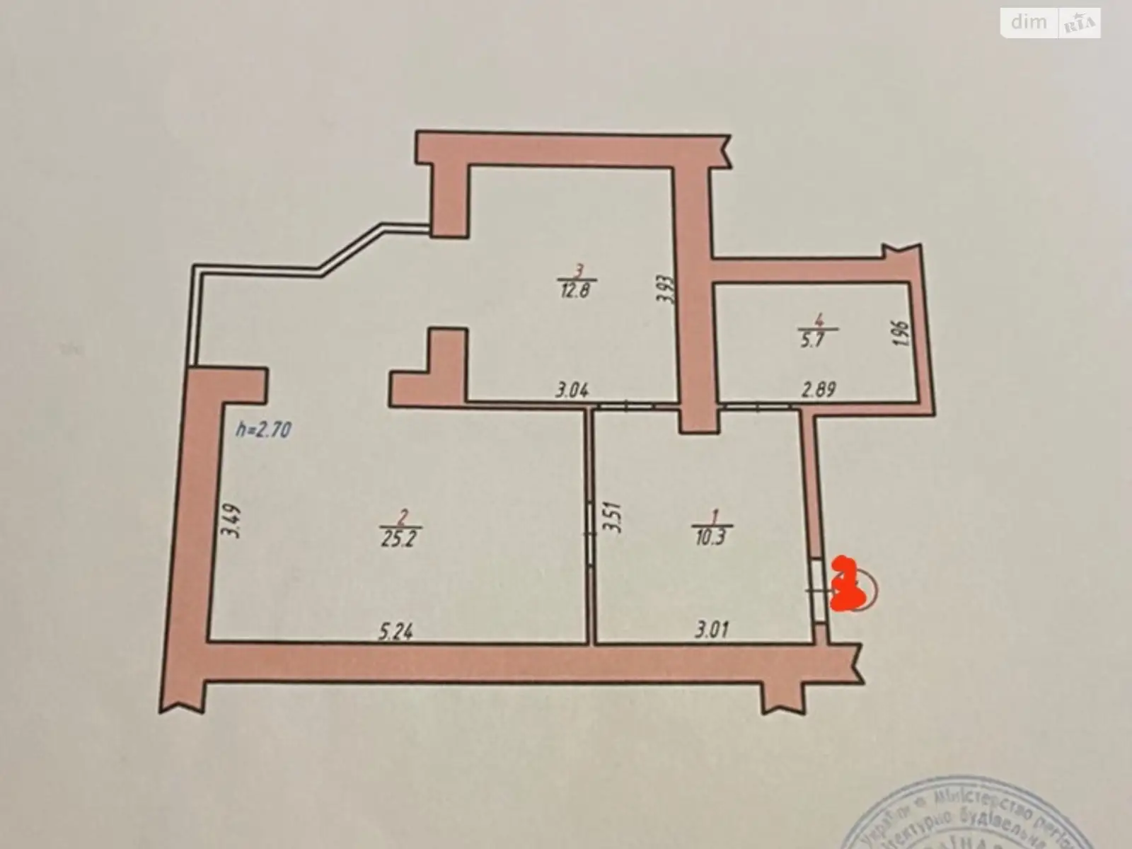 Продается 1-комнатная квартира 60 кв. м в Хмельницком, ул. Панаса Мирного