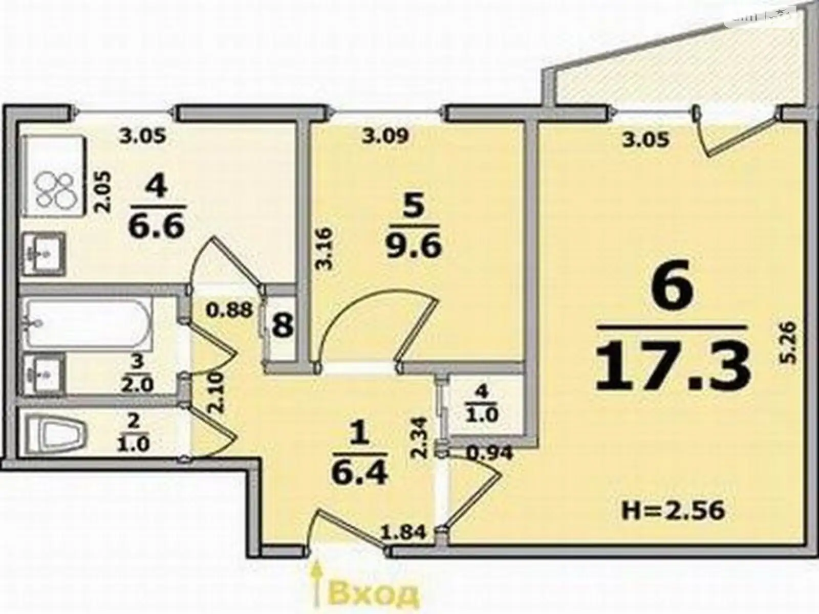 Продается 2-комнатная квартира 45 кв. м в Харькове, просп. Победы, 76 - фото 1