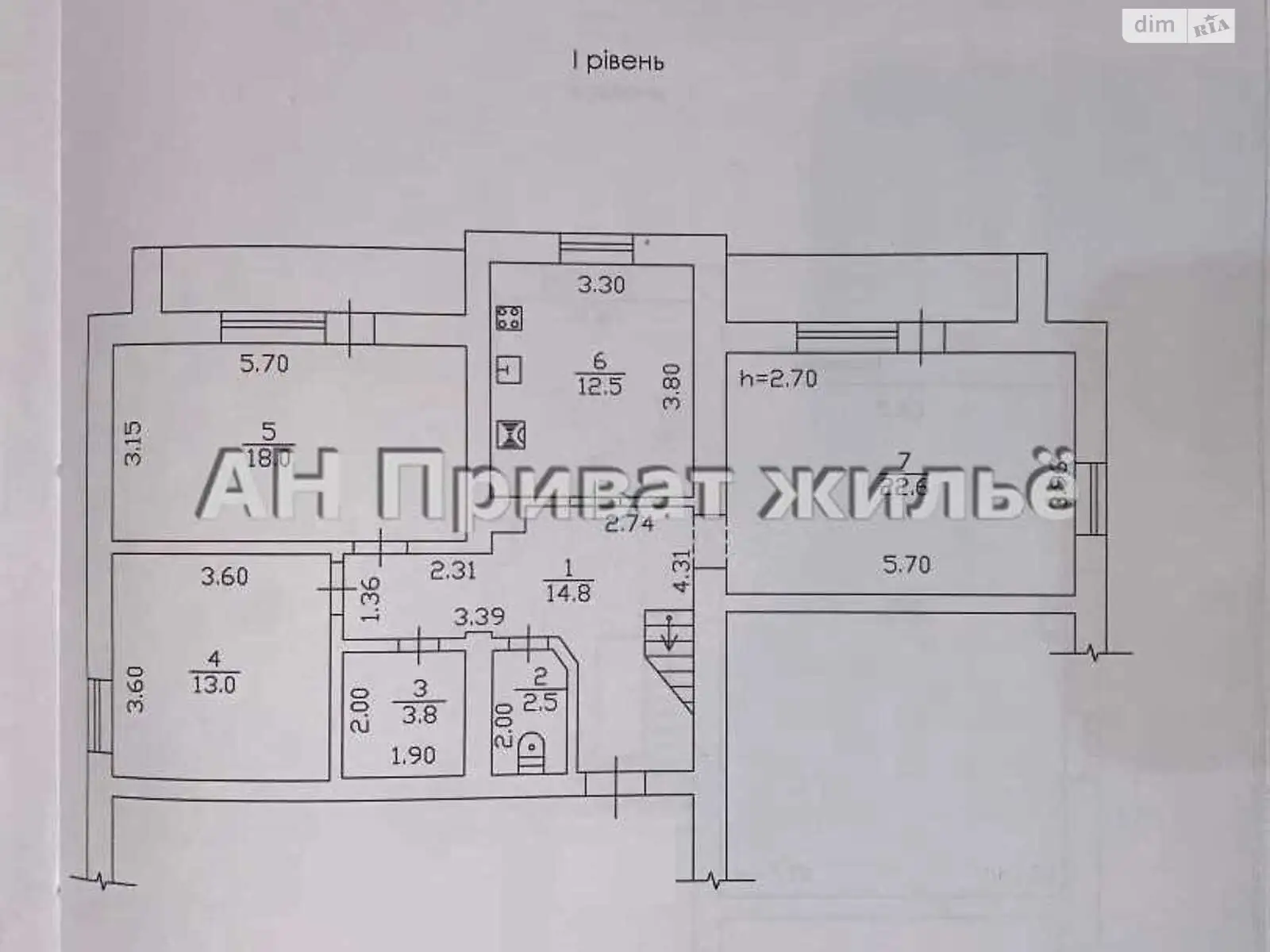 Продается 4-комнатная квартира 205 кв. м в Полтаве, ул. Репина