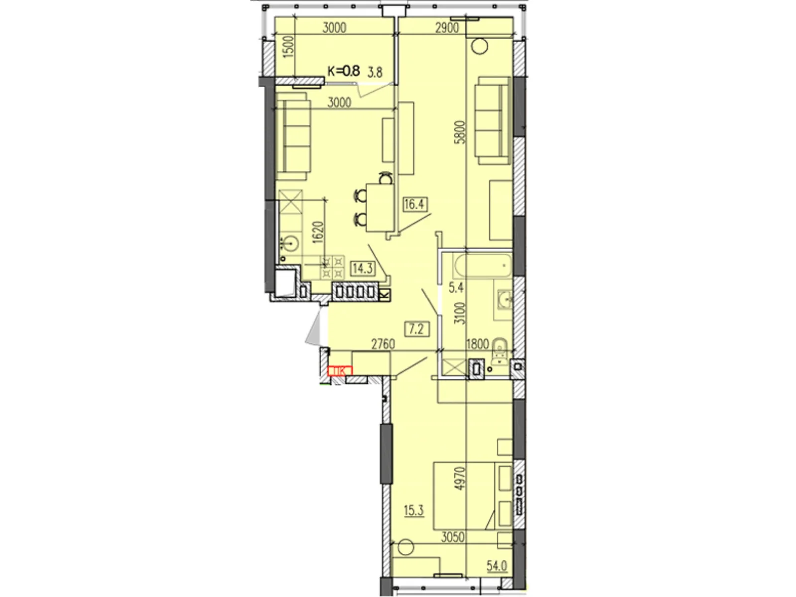 Продается 2-комнатная квартира 63.2 кв. м в Днепре, ул. Мандрыковская, 298 - фото 1