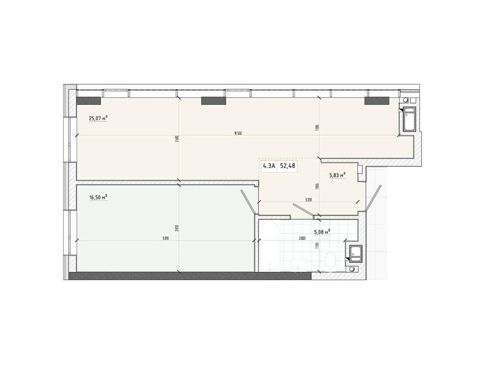 Продается 1-комнатная квартира 52.48 кв. м в Сокольниках, ул. Трускавецкая - фото 1