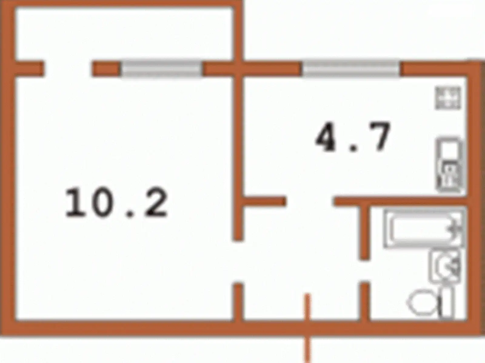 Продается 1-комнатная квартира 21 кв. м в Киеве, пер. Межевой, 5А