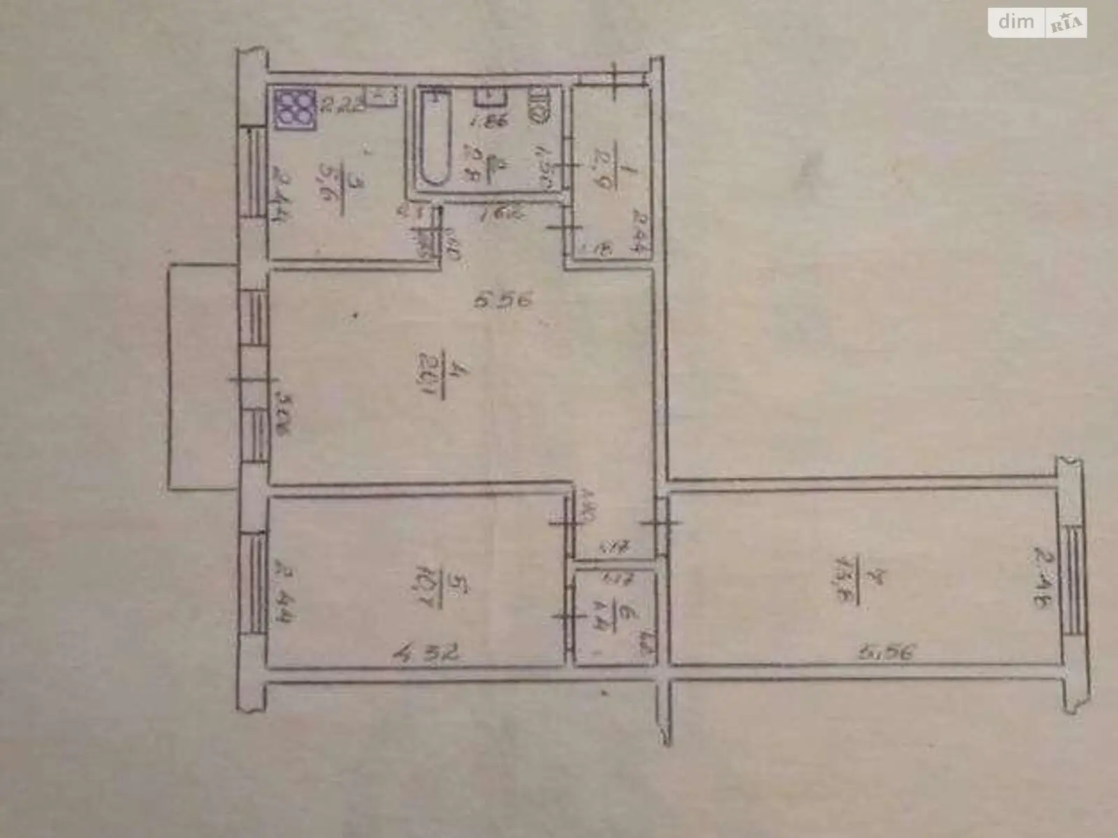 Продається 3-кімнатна квартира 58 кв. м у Харкові, вул. Садовопаркова, 2