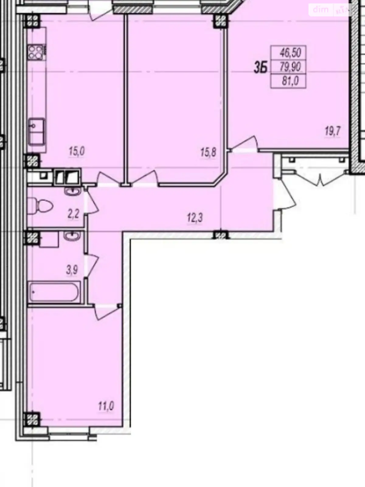 Продается 3-комнатная квартира 82 кв. м в Одессе, ул. Жаботинского, 56А