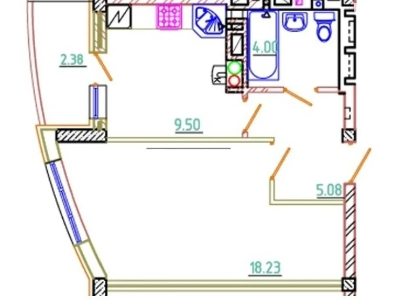 Продається 1-кімнатна квартира 42 кв. м у Ірпені, вул. Університетська, 2