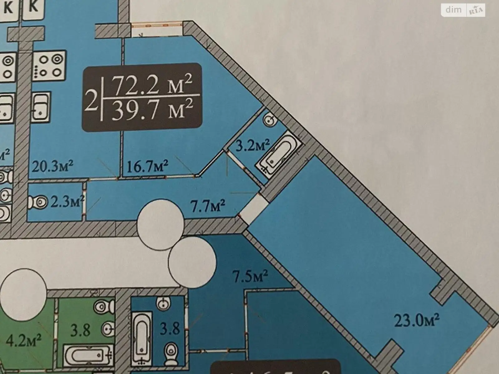 Продается 2-комнатная квартира 72 кв. м в Хмельницком, ул. Проскуровского Подполья