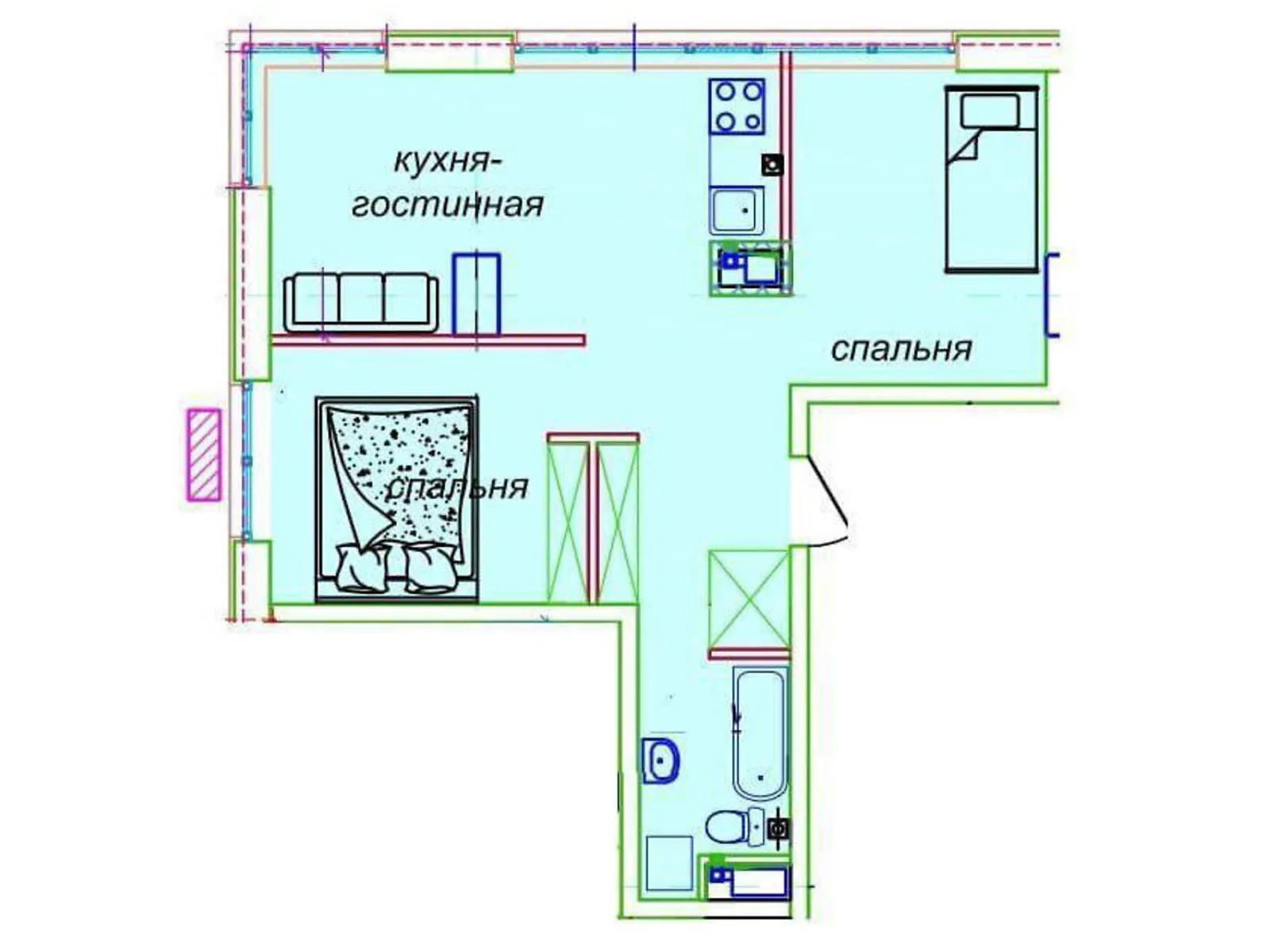 Продается 2-комнатная квартира 50.78 кв. м в Днепре, ул. Европейская, 9а, 11, 5 - фото 1