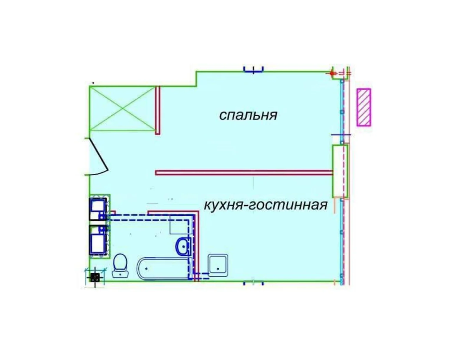 Продается 1-комнатная квартира 35.7 кв. м в Днепре, ул. Европейская, 9а, 11, 5