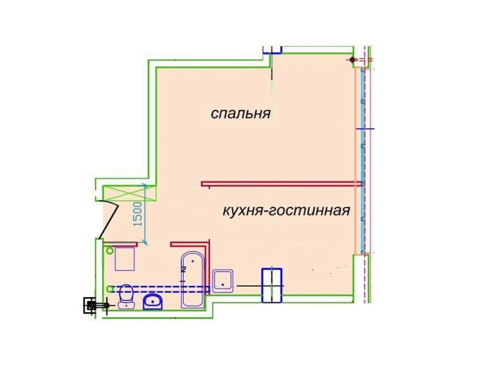 Продається 1-кімнатна квартира 37 кв. м у Дніпрі, цена: 57800 $