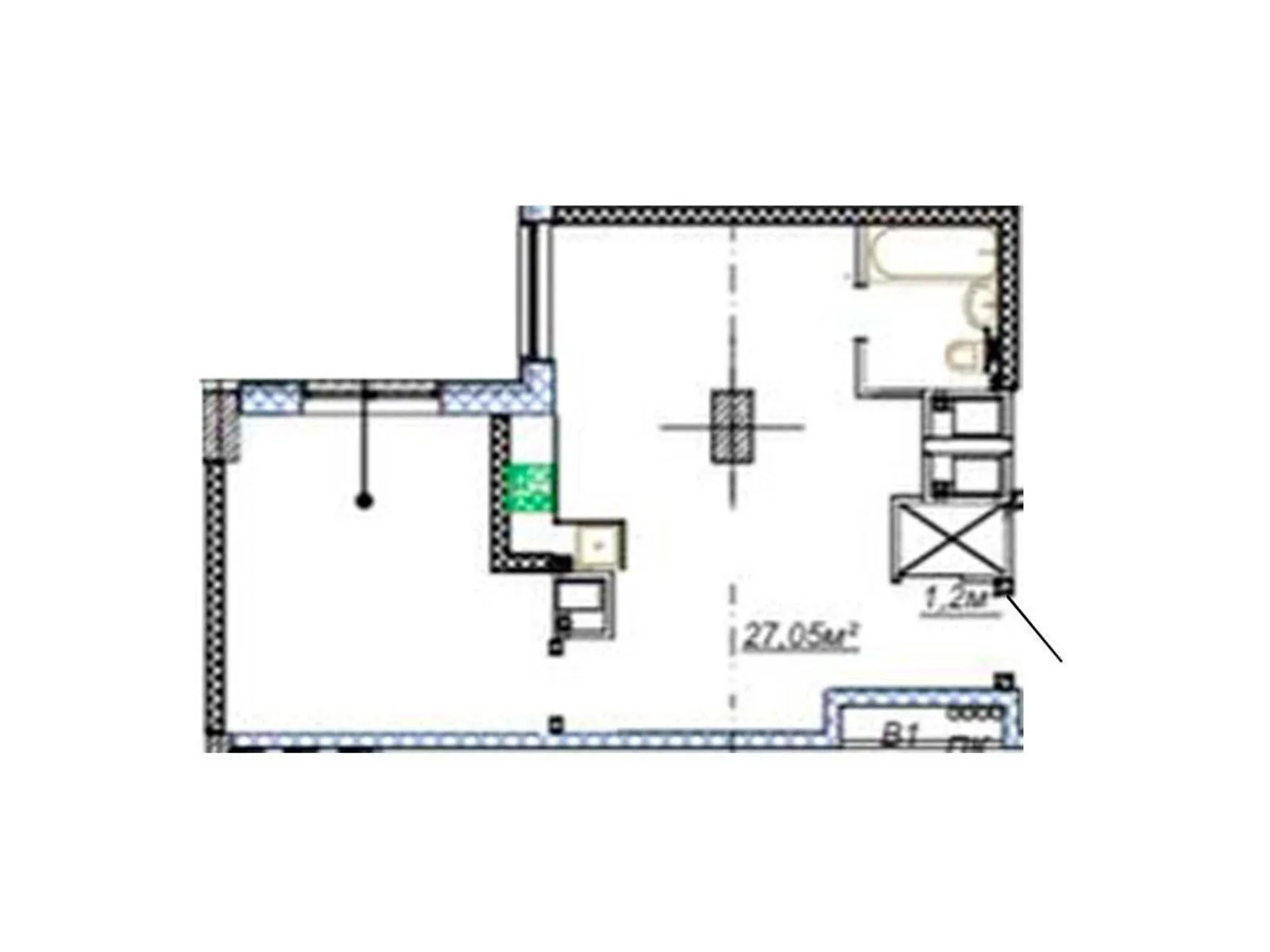 Продается 1-комнатная квартира 51.7 кв. м в Днепре, цена: 77550 $