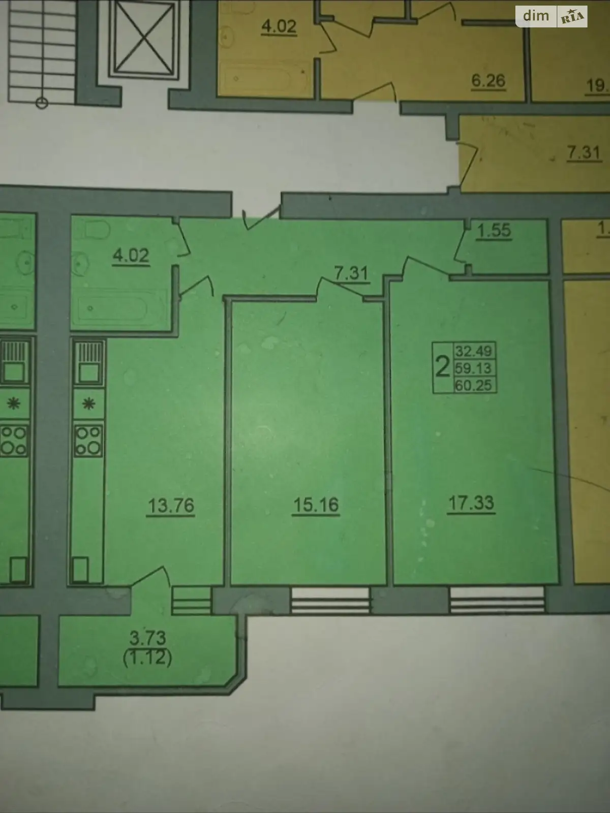 2-комнатная квартира 61 кв. м в Тернополе, ул. Владимира Великого