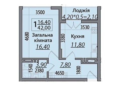 Продается 1-комнатная квартира 42 кв. м в Черновцах, ул. Русская