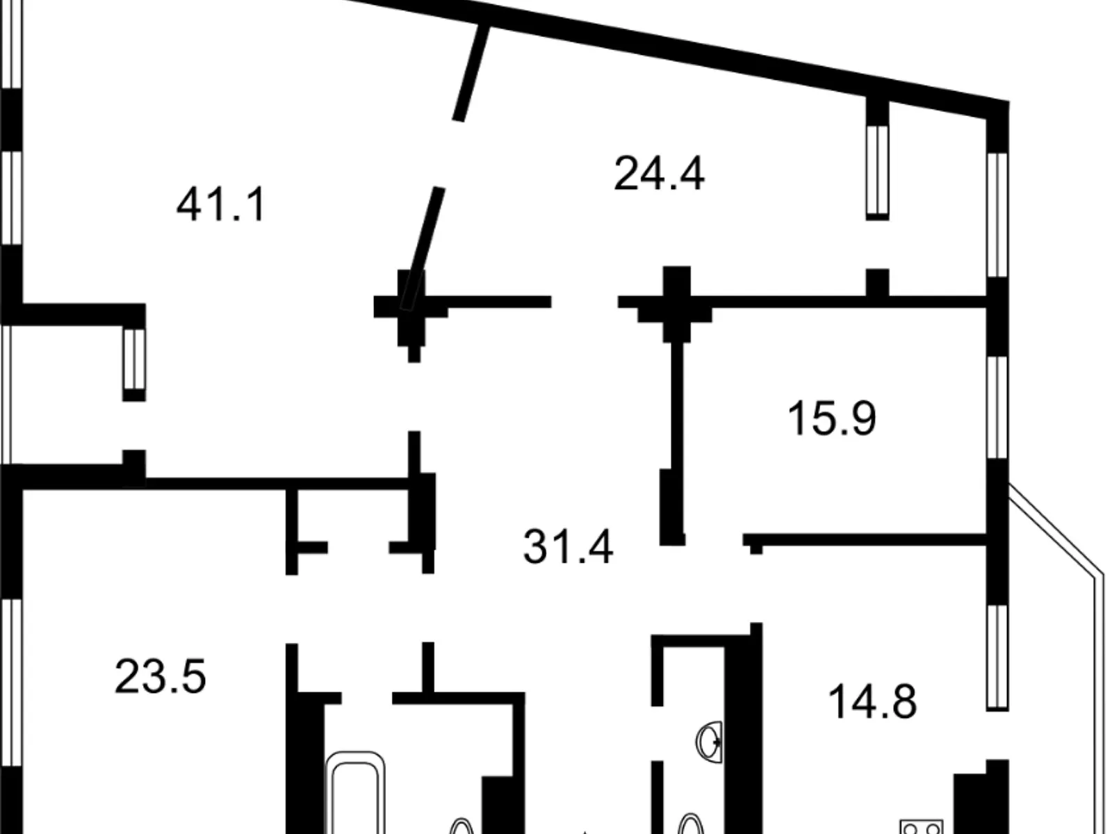 Продается 4-комнатная квартира 174.4 кв. м в Киеве, ул. Соломенская, 15А - фото 1