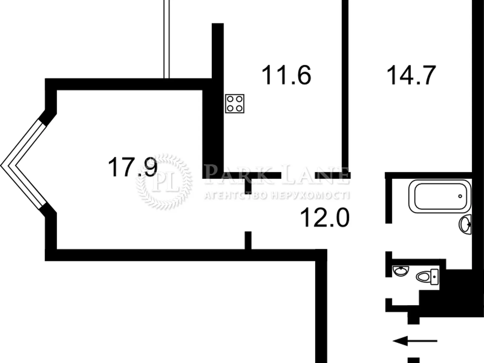 Продается 2-комнатная квартира 65 кв. м в Киеве, ул. Воскресенская, 12Б