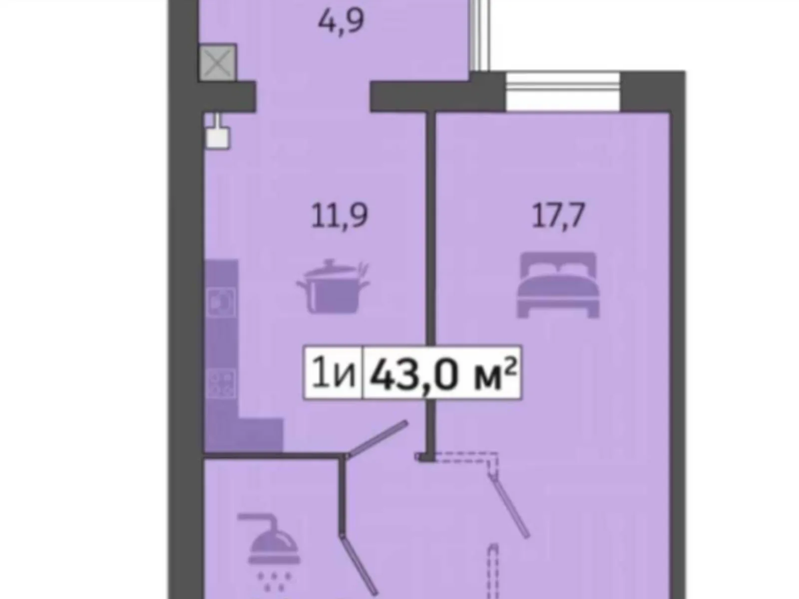 Продается 2-комнатная квартира 43 кв. м в Днепре, Запорожское шоссе