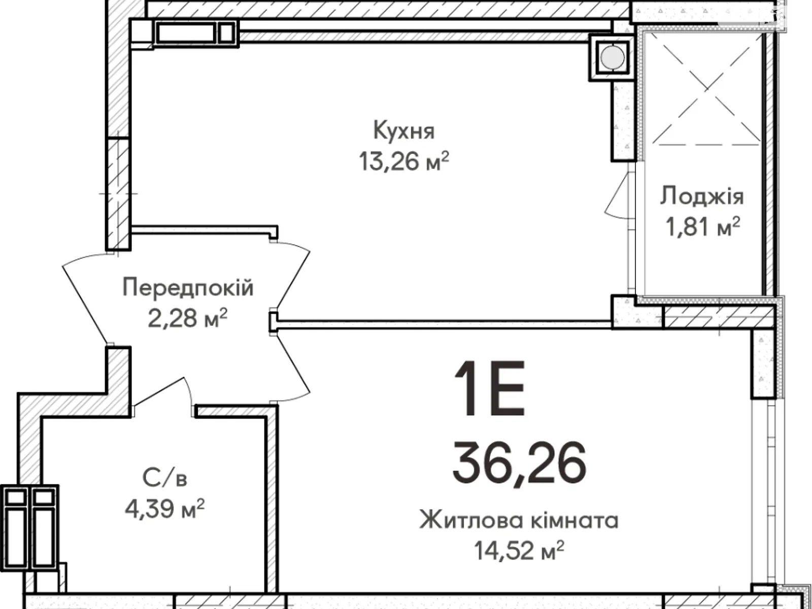 Продается 1-комнатная квартира 36.26 кв. м в Ирпене, ул. Достоевского - фото 1