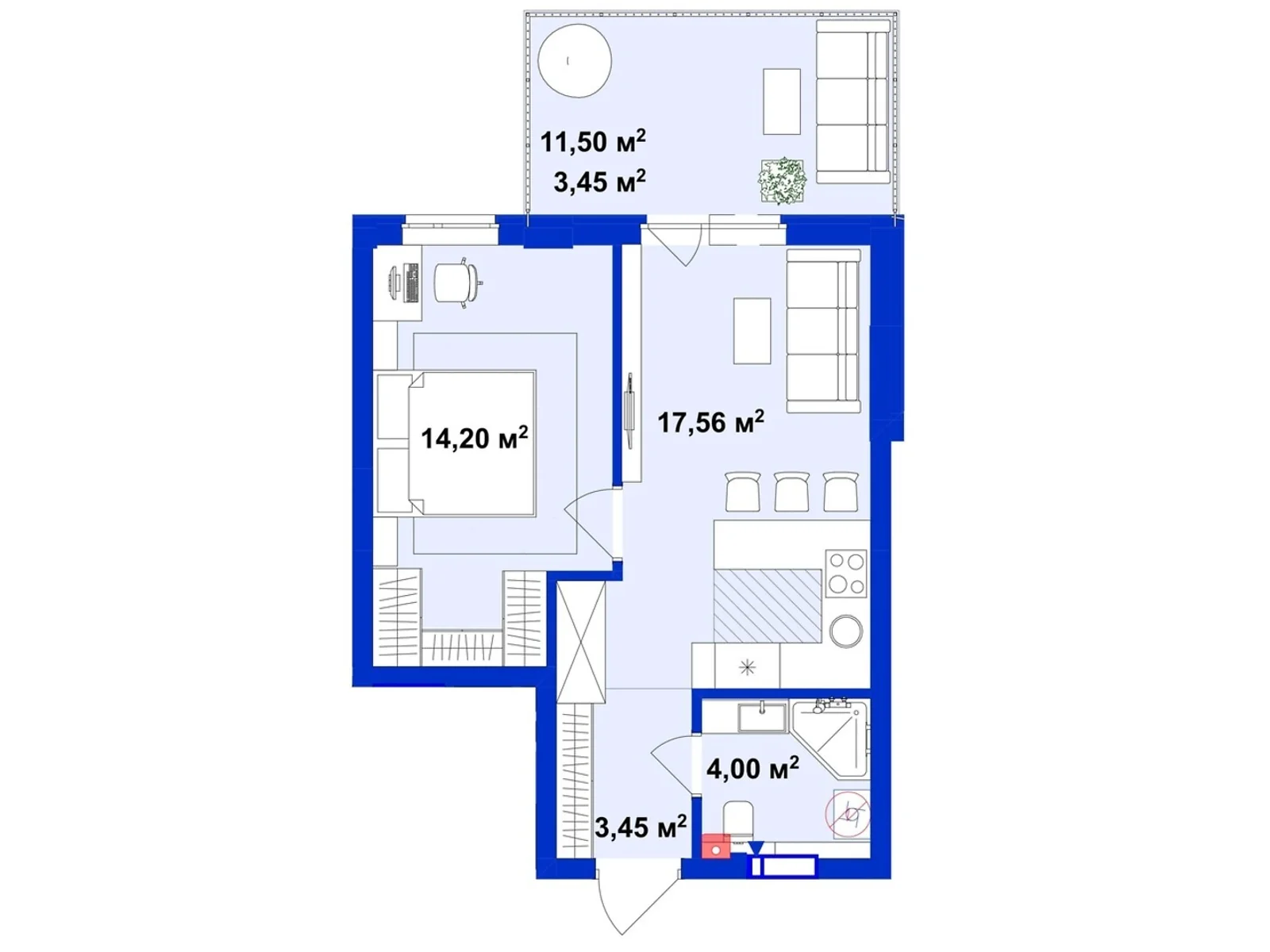 Продается объект сферы услуг 95.67 кв. м в 9-этажном здании, цена: 124371 $ - фото 1