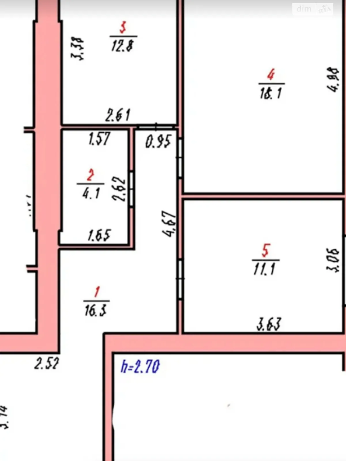 Продается 2-комнатная квартира 62 кв. м в Хмельницком, ул. Пилотская