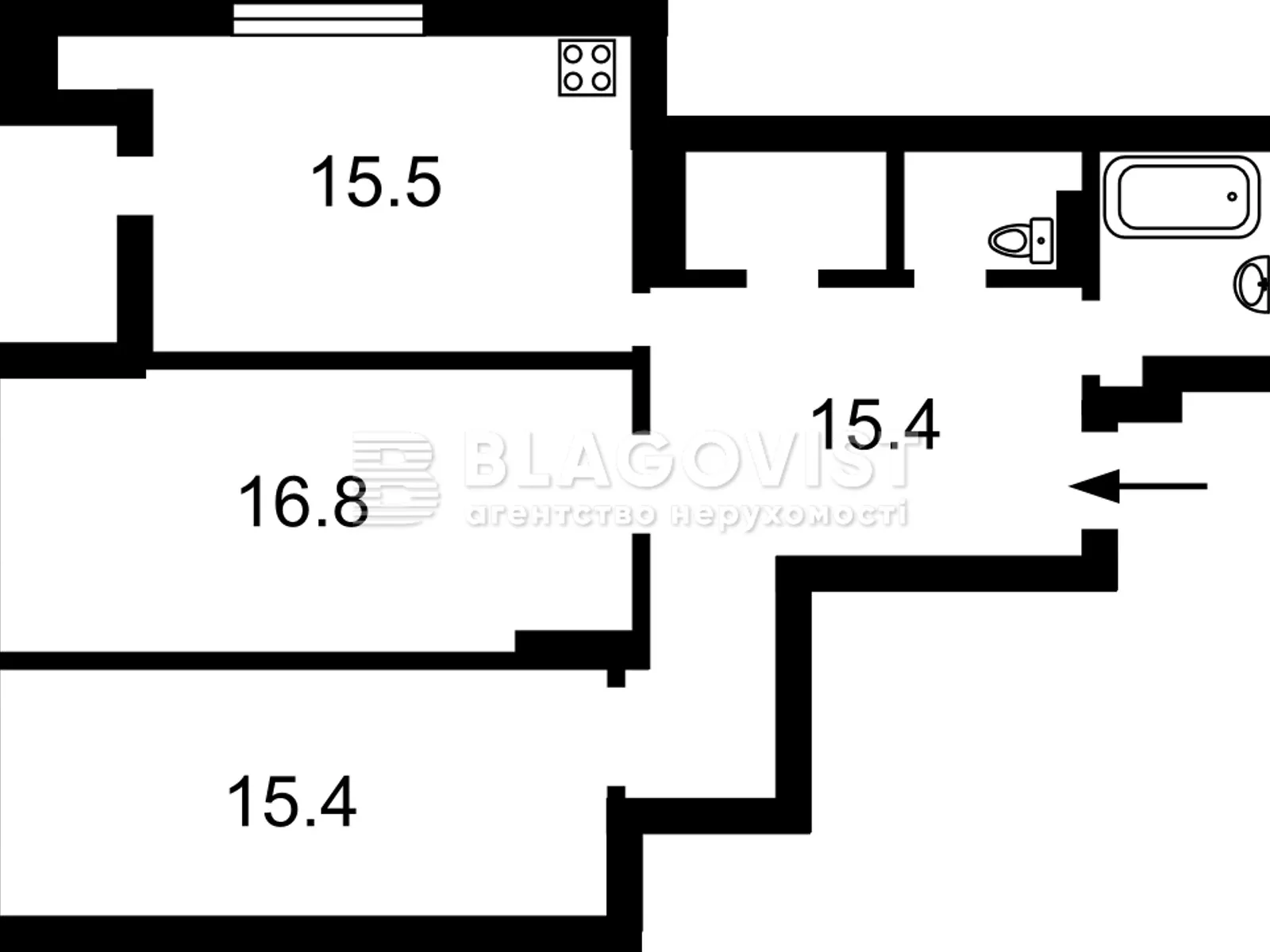 Продается 2-комнатная квартира 74 кв. м в Киеве, ул. Кустанайская, 13 - фото 1