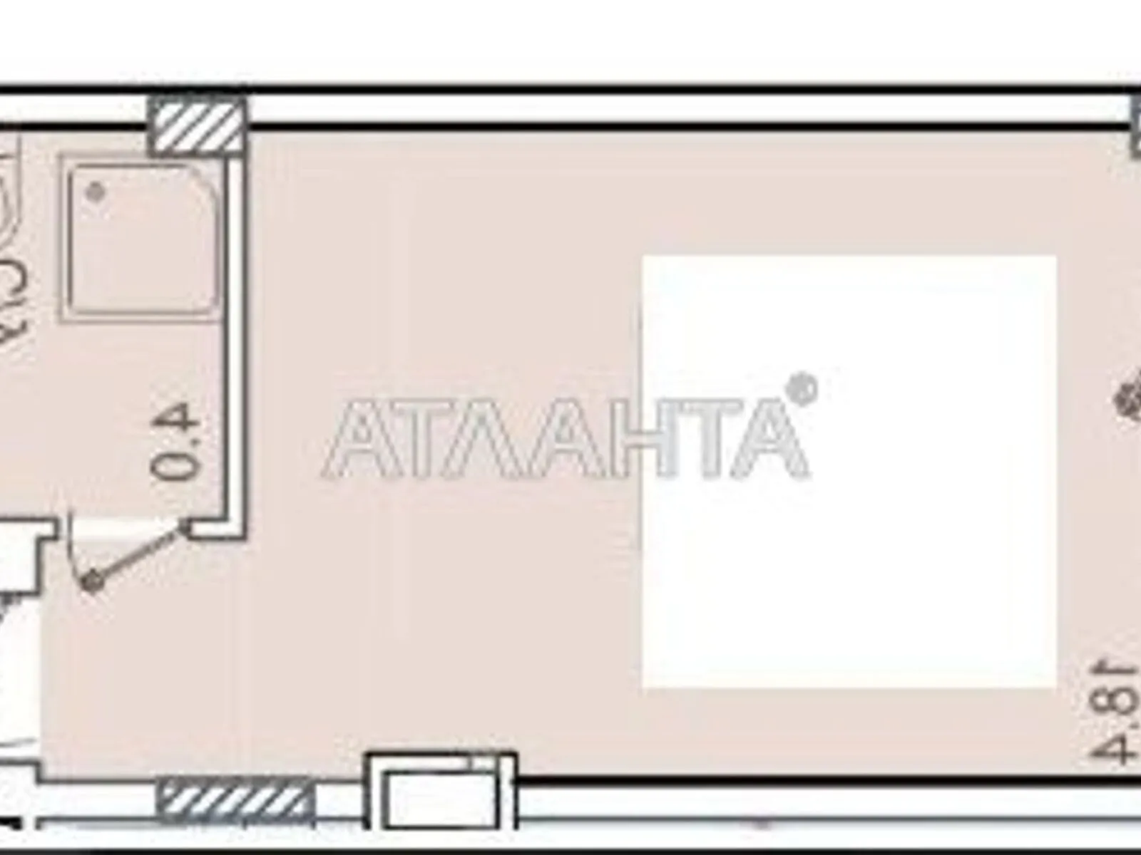 Продается 1-комнатная квартира 28 кв. м в Крыжановке, ул. Генерала Бочарова, 607-4 - фото 1