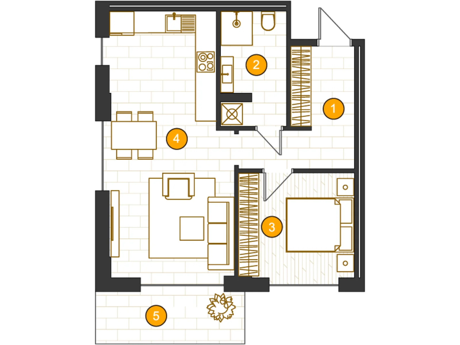 Продается 1-комнатная квартира 52.7 кв. м в Харькове, цена: 55072 $