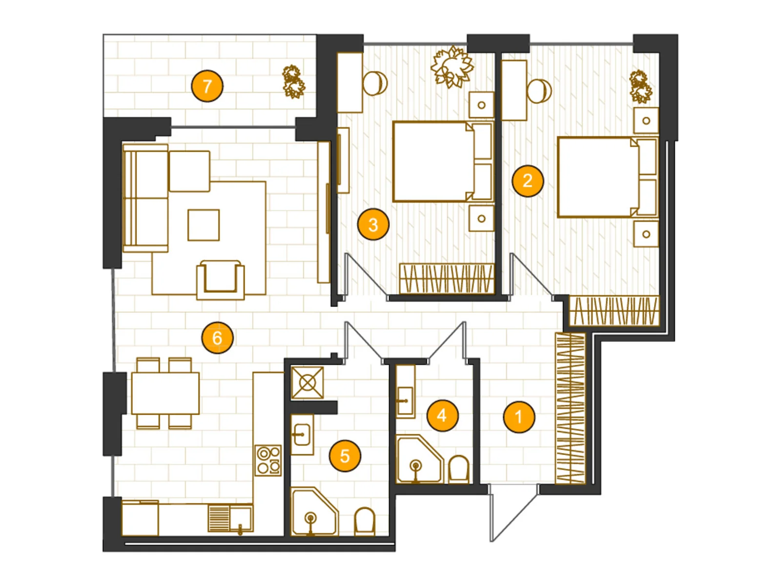 Продается 2-комнатная квартира 79.2 кв. м в Харькове, цена: 79596 $