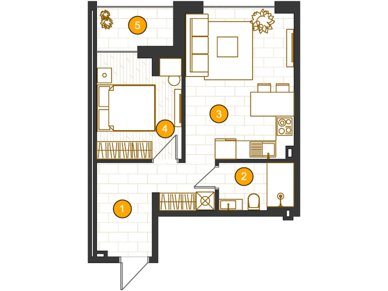 Продается 1-комнатная квартира 45.2 кв. м в Харькове, ул. Партизанская, 8 - фото 1