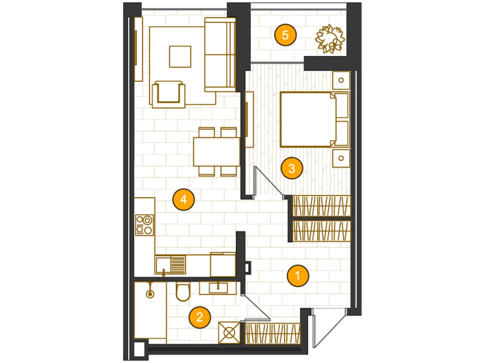 Продается 1-комнатная квартира 52.3 кв. м в Харькове, ул. Партизанская, 8