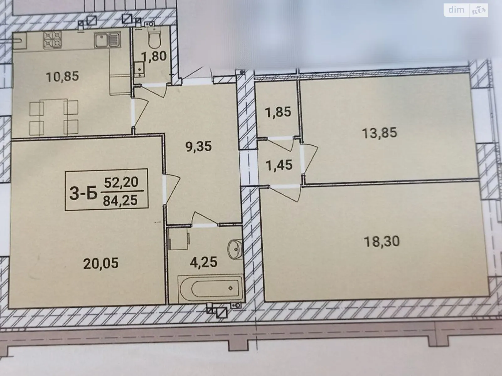 Продается 3-комнатная квартира 85 кв. м в Хмельницком, ул. Шевченко, 46