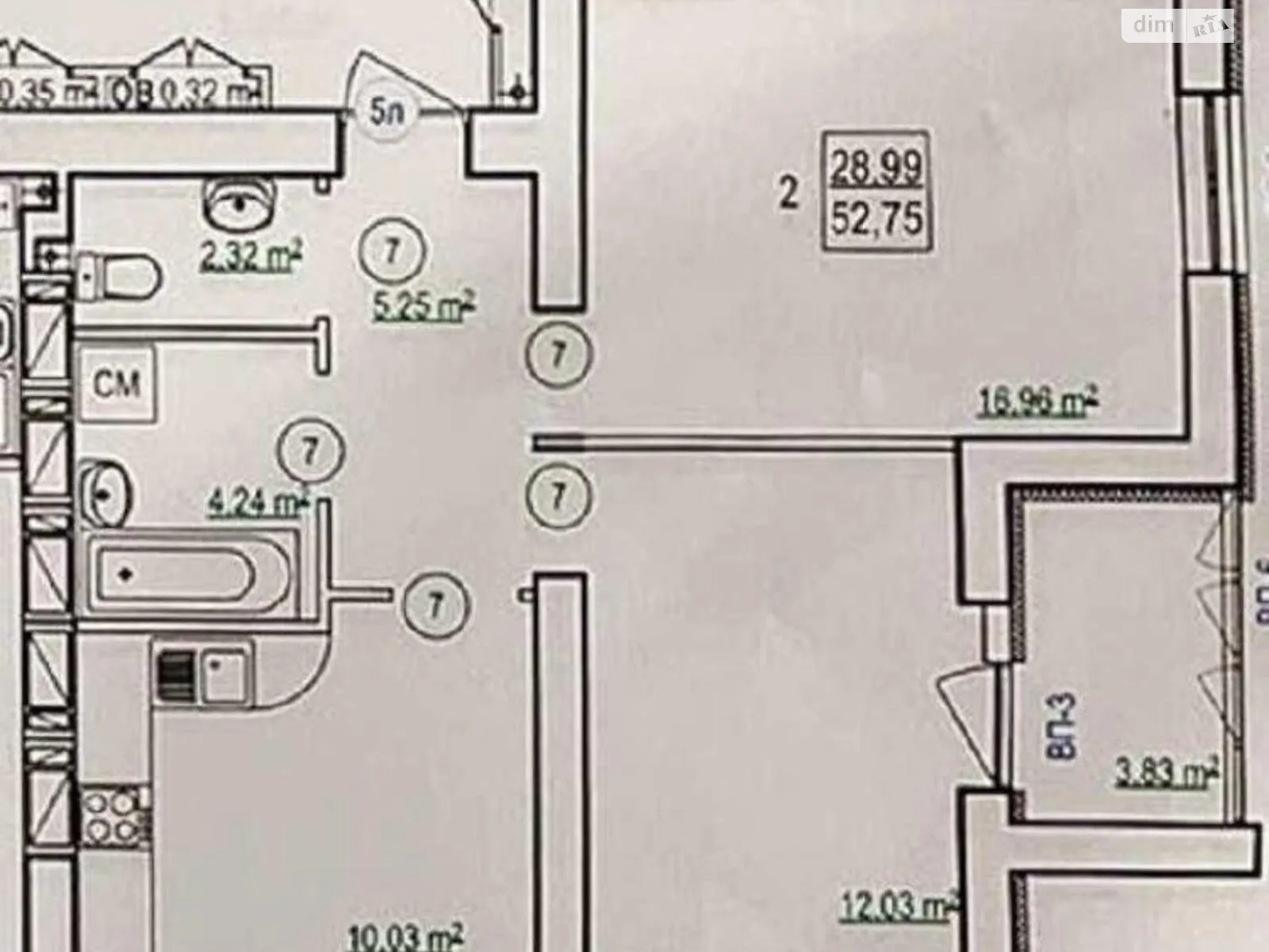 Продается 2-комнатная квартира 53 кв. м в Харькове, ул. Полтавский Шлях, 184