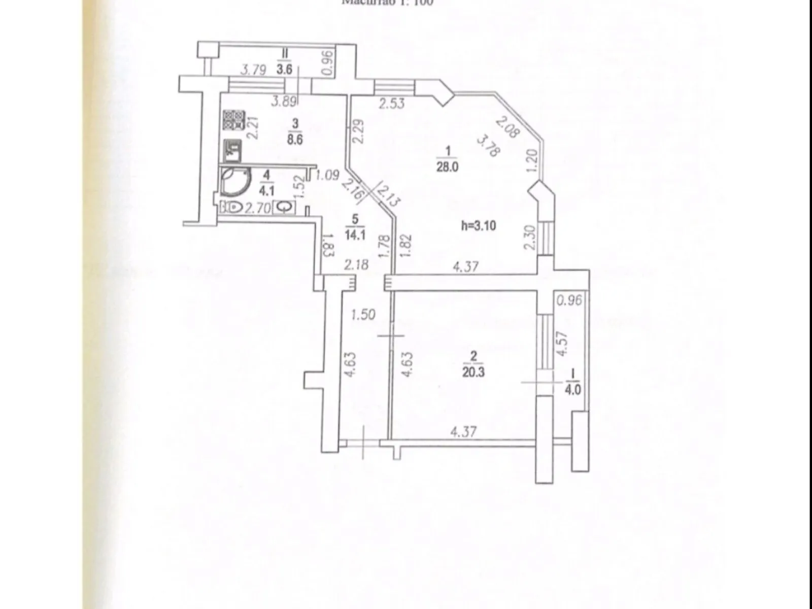 Продается 2-комнатная квартира 79 кв. м в Днепре, ул. Космическая