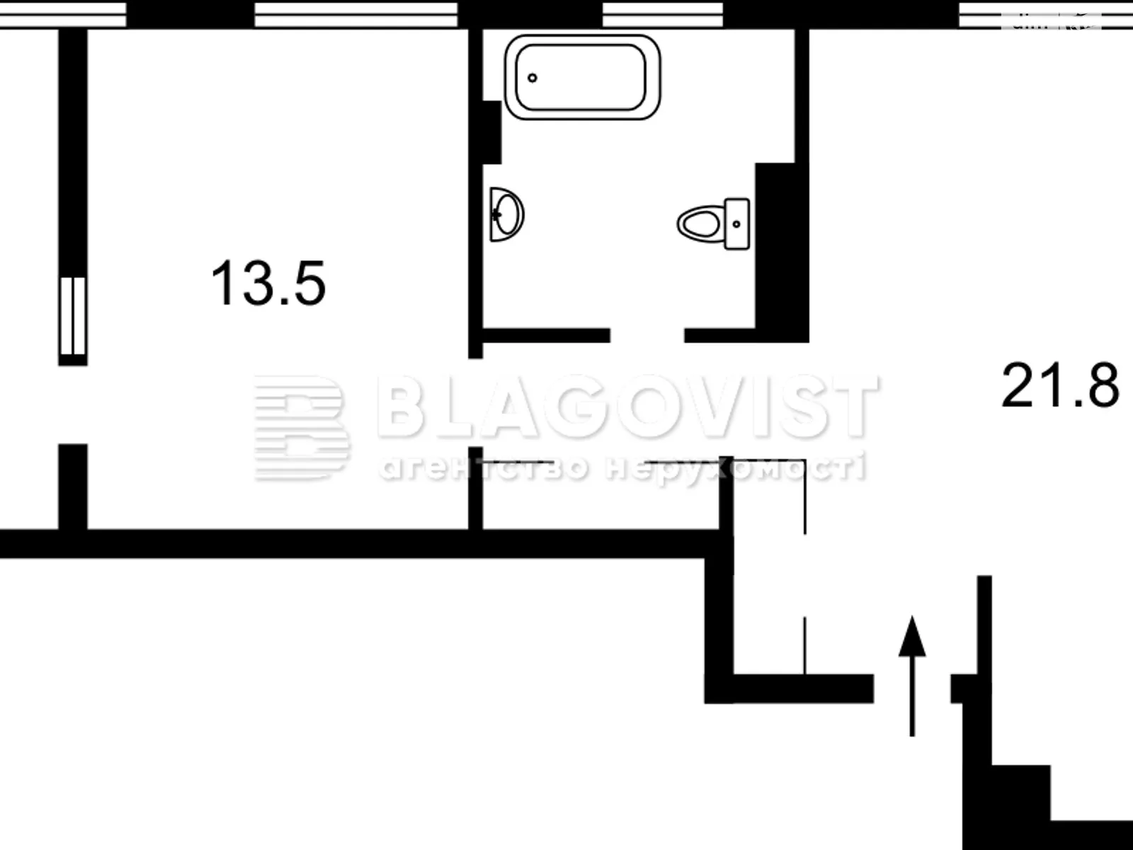 Продается 1-комнатная квартира 51.3 кв. м в Киеве, ул. Семьи Кистяковских, 4