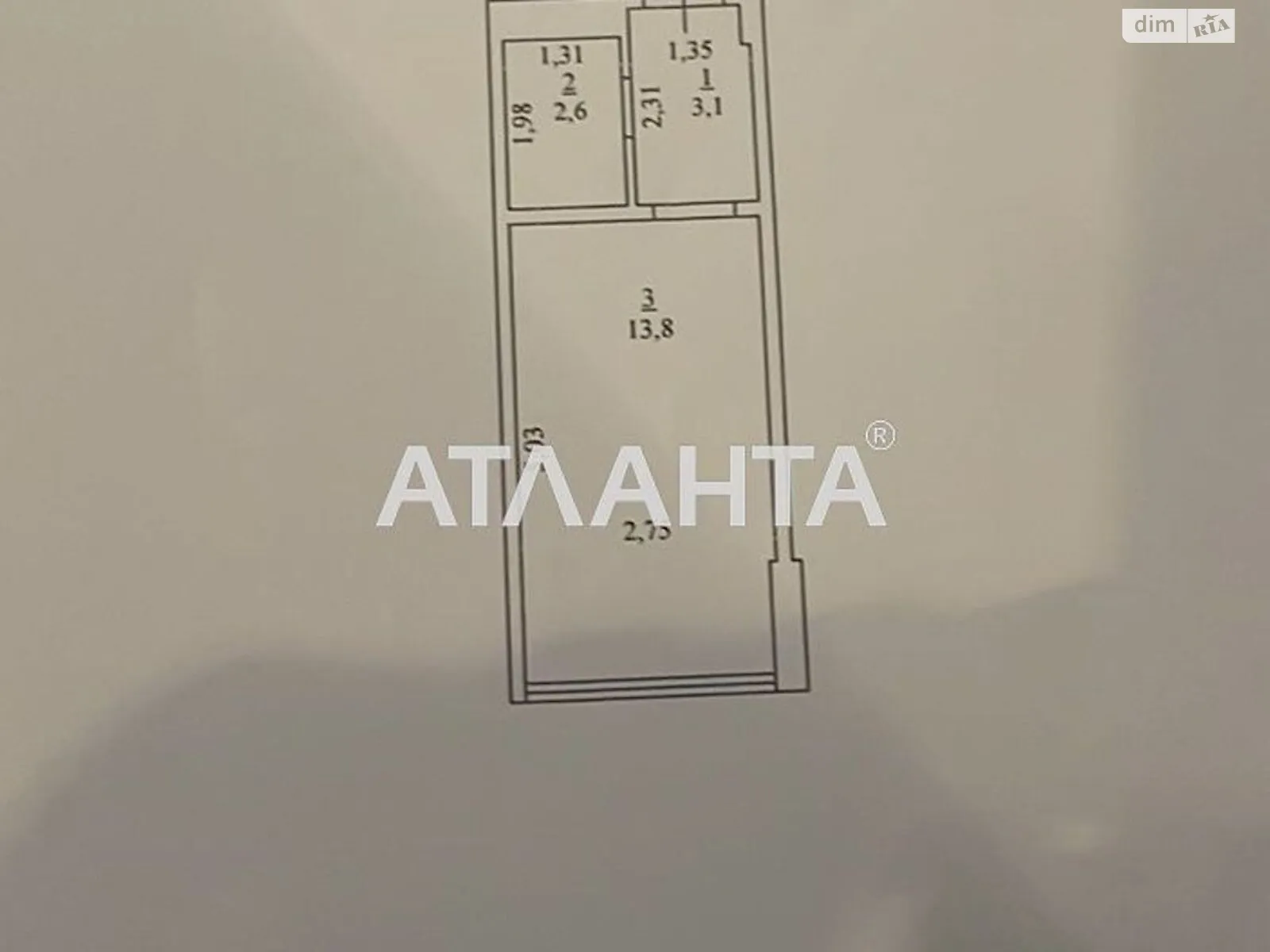 Продається 1-кімнатна квартира 19.5 кв. м у Одесі, вул. Тираспольська