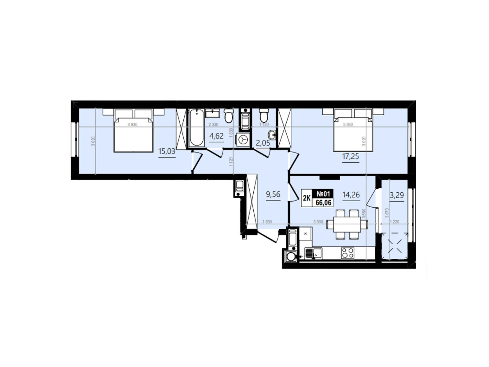 Продается 2-комнатная квартира 69.4 кв. м в Винниках, цена: 59268 $ - фото 1