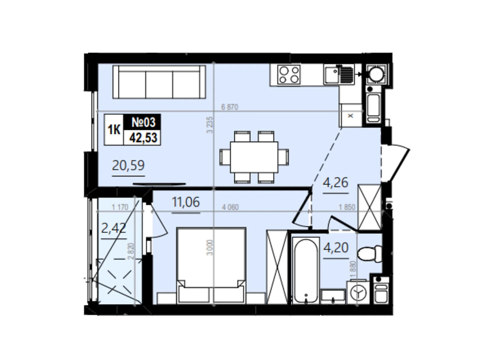 Продается 1-комнатная квартира 45.49 кв. м в Винниках, ул. Лесная - фото 1