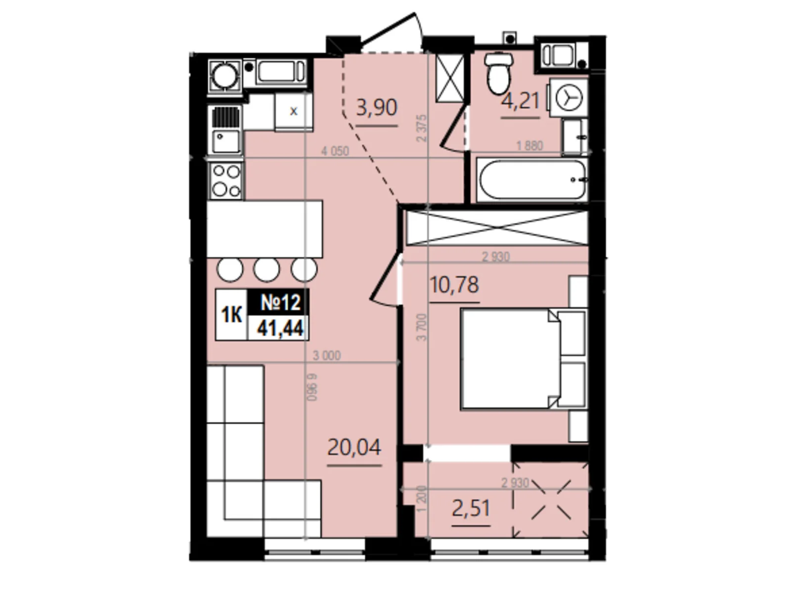 Продается 1-комнатная квартира 42.26 кв. м в Винниках, ул. Лесная