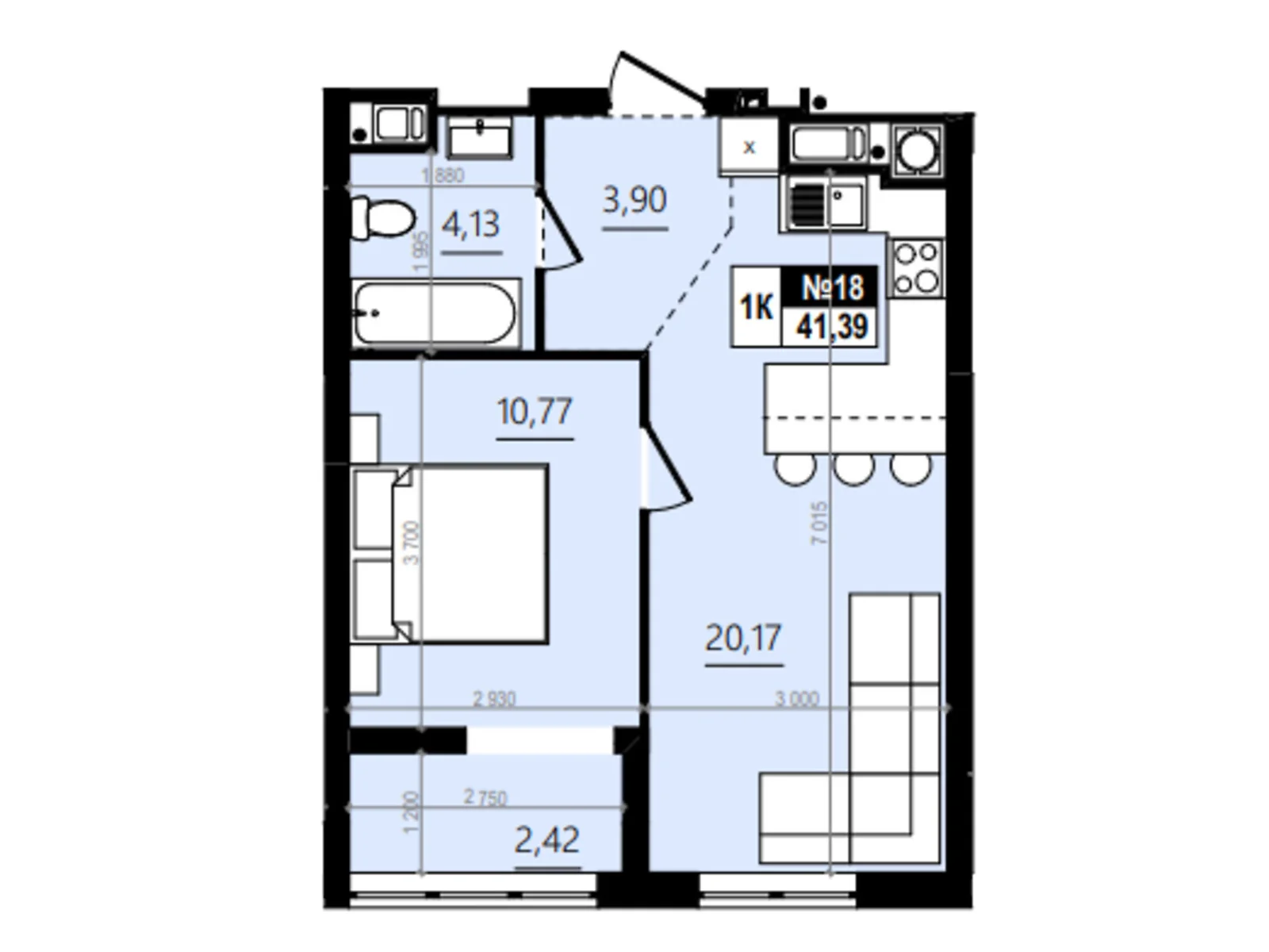 Продається 1-кімнатна квартира 43.52 кв. м у Винниках, вул. Лісна - фото 1