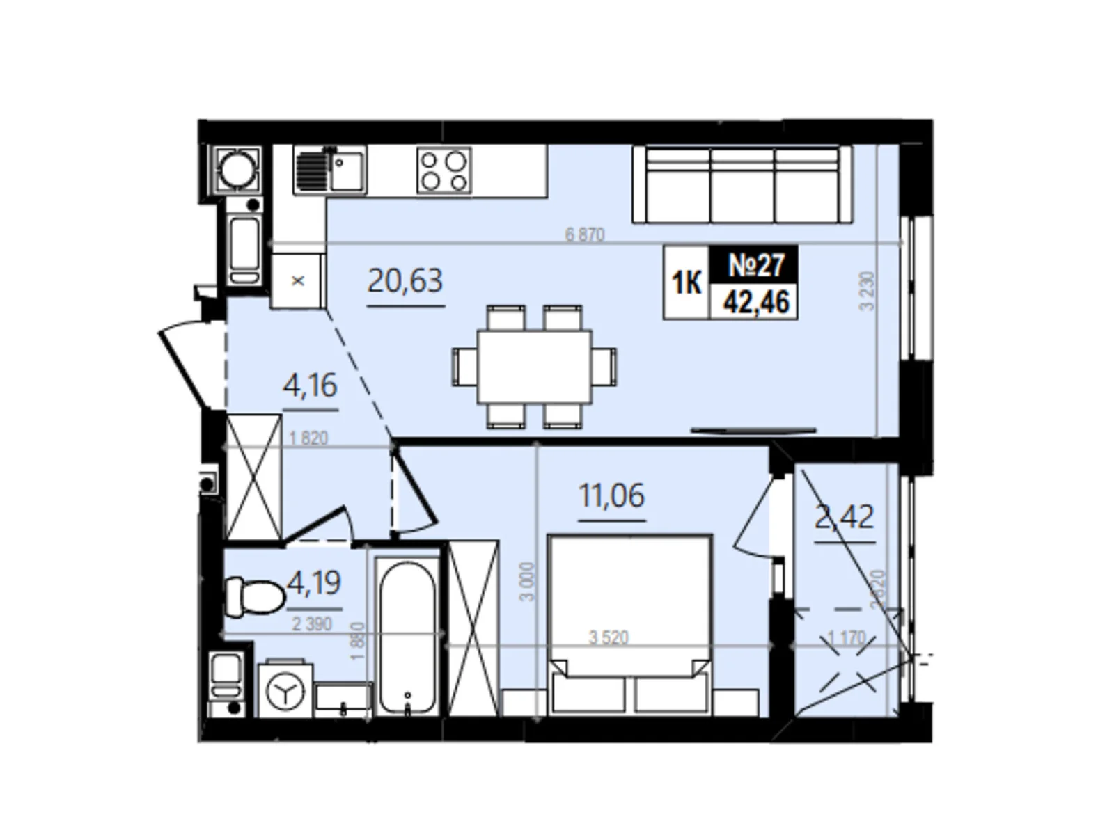 Продается 1-комнатная квартира 45.55 кв. м в Винниках, ул. Лесная - фото 1