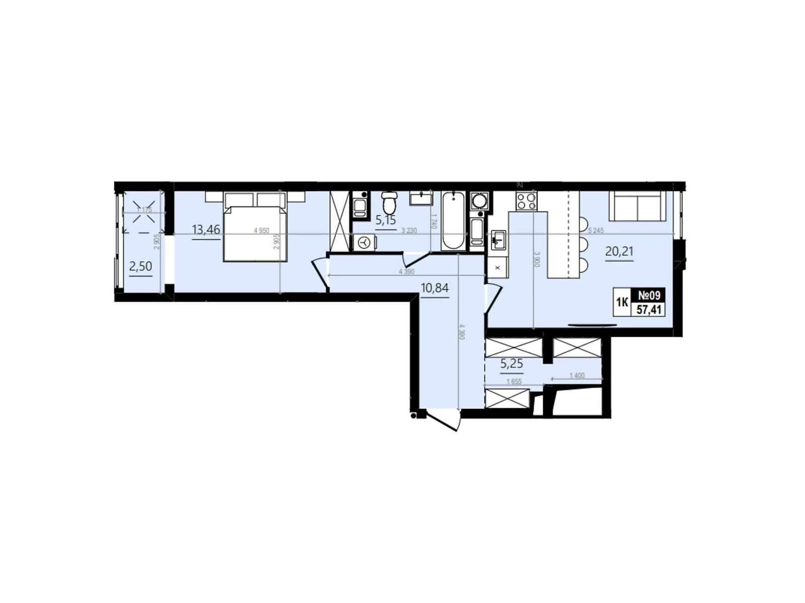 Продается 1-комнатная квартира 60.35 кв. м в Винниках, ул. Лесная - фото 1