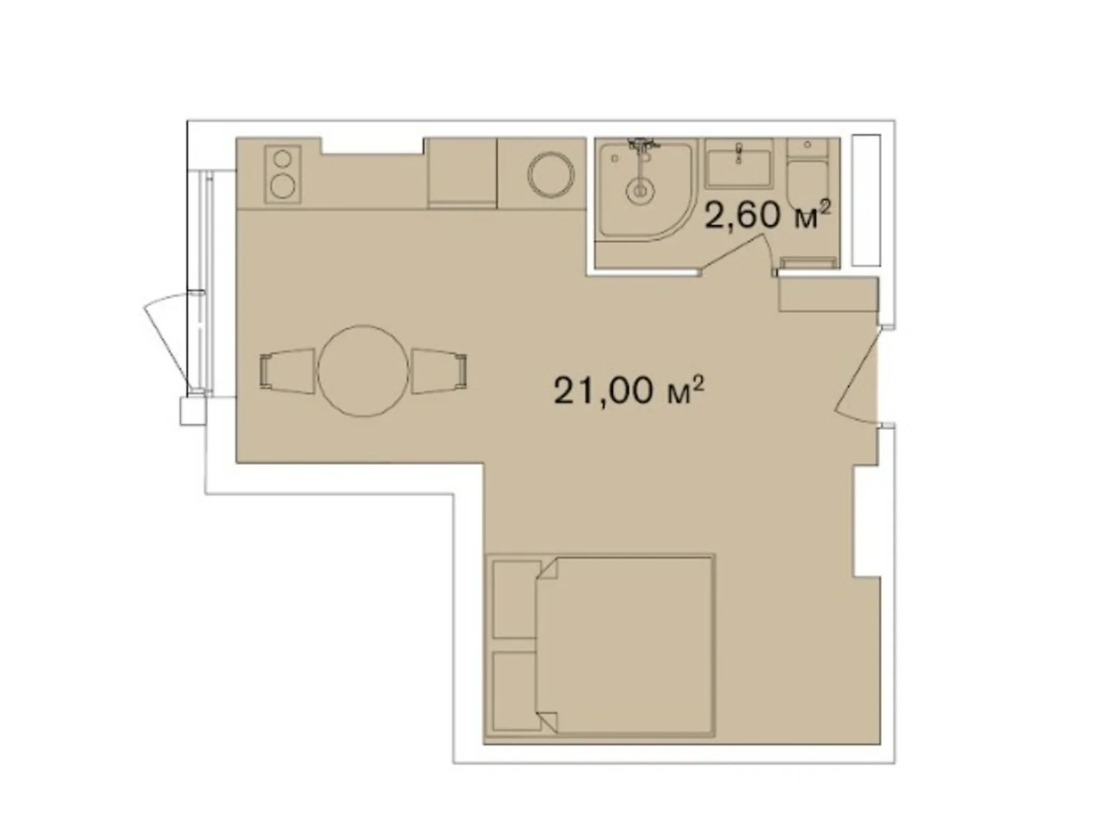 Продается 1-комнатная квартира 23.4 кв. м в Яремче, ул. Свободы, 311