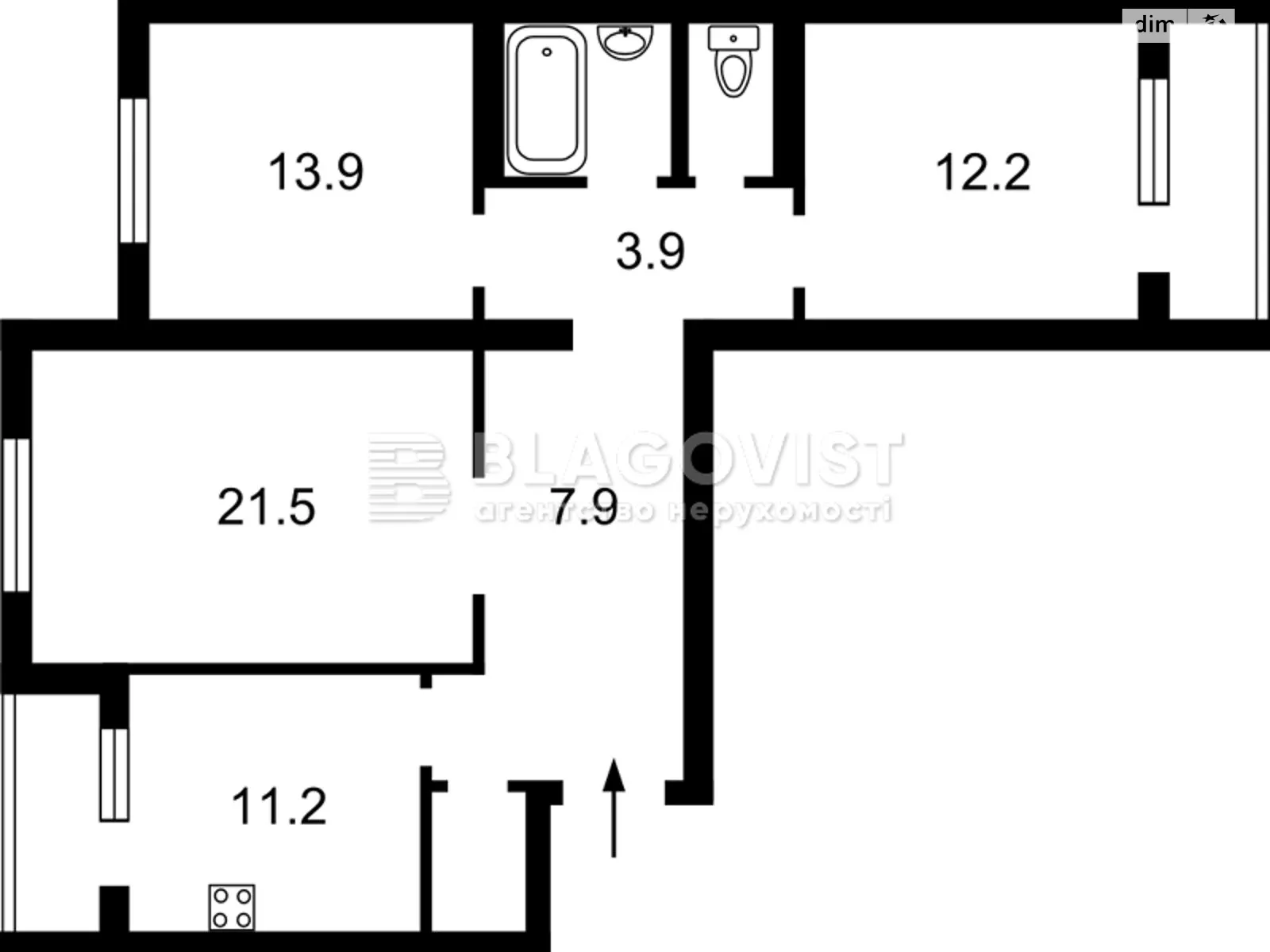 Продается 3-комнатная квартира 86 кв. м в Киеве, ул. Андрея Верхогляда(Драгомирова), 2 - фото 1