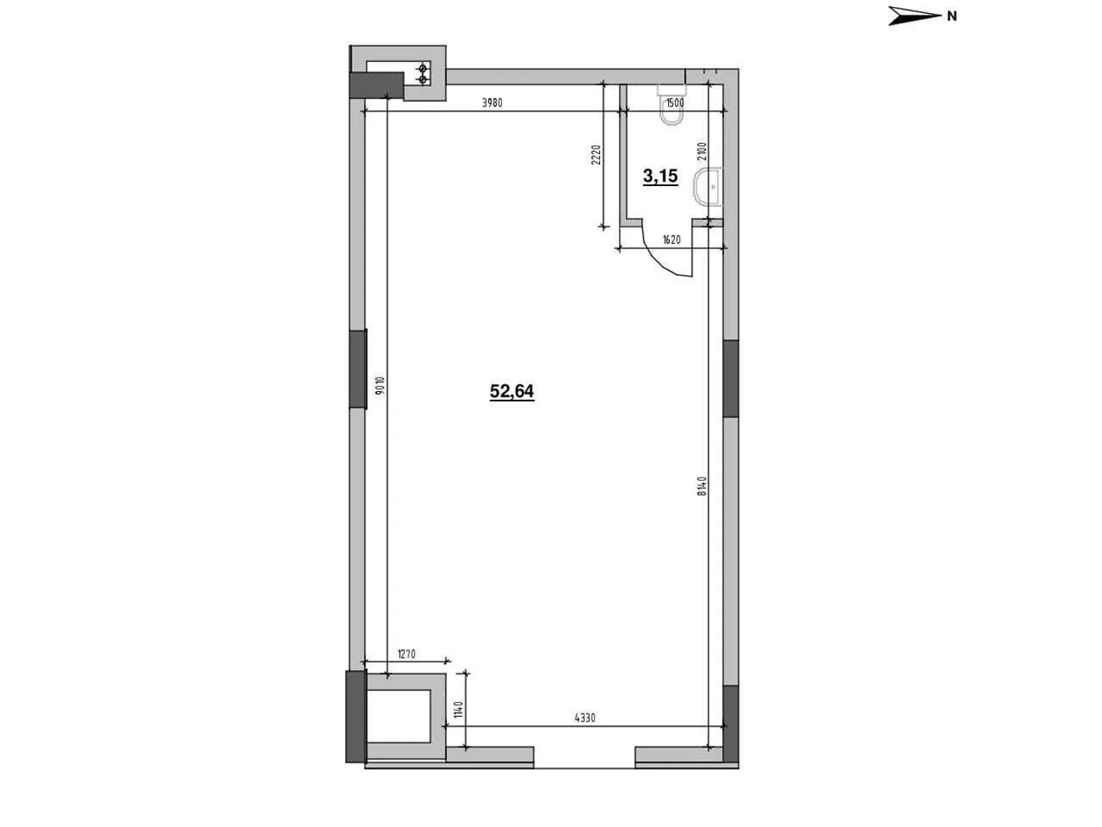 Продається офіс 57.3 кв. м в бізнес-центрі, цена: 90478 $