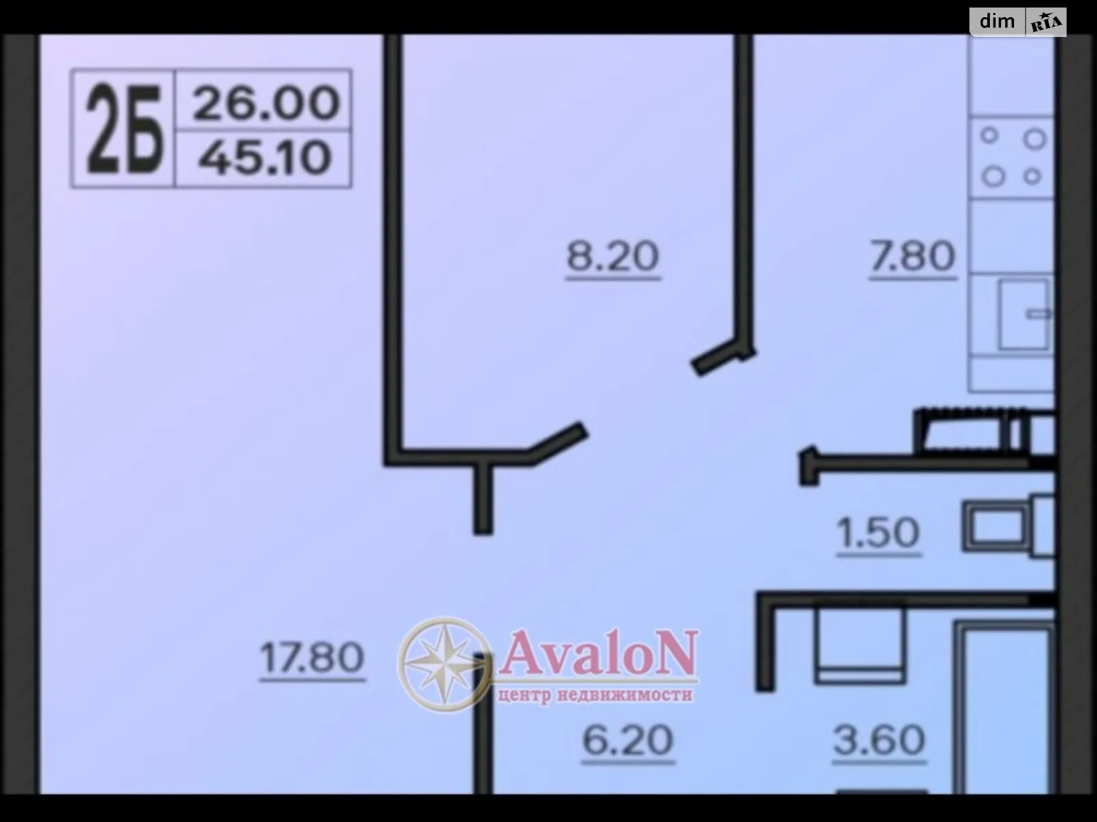 Продается 2-комнатная квартира 44.9 кв. м в Одессе, ул. Марсельская, 31/2 - фото 1