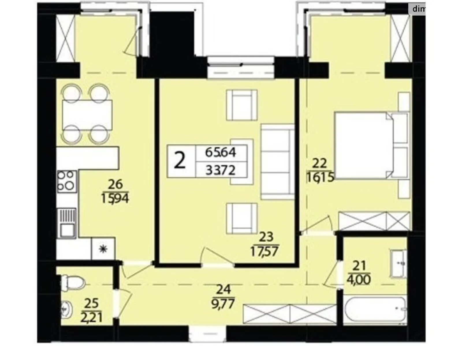 Продается 2-комнатная квартира 68 кв. м в Хмельницком, ул. Гетмана Мазепы(Красовского Маршала), 71 - фото 1