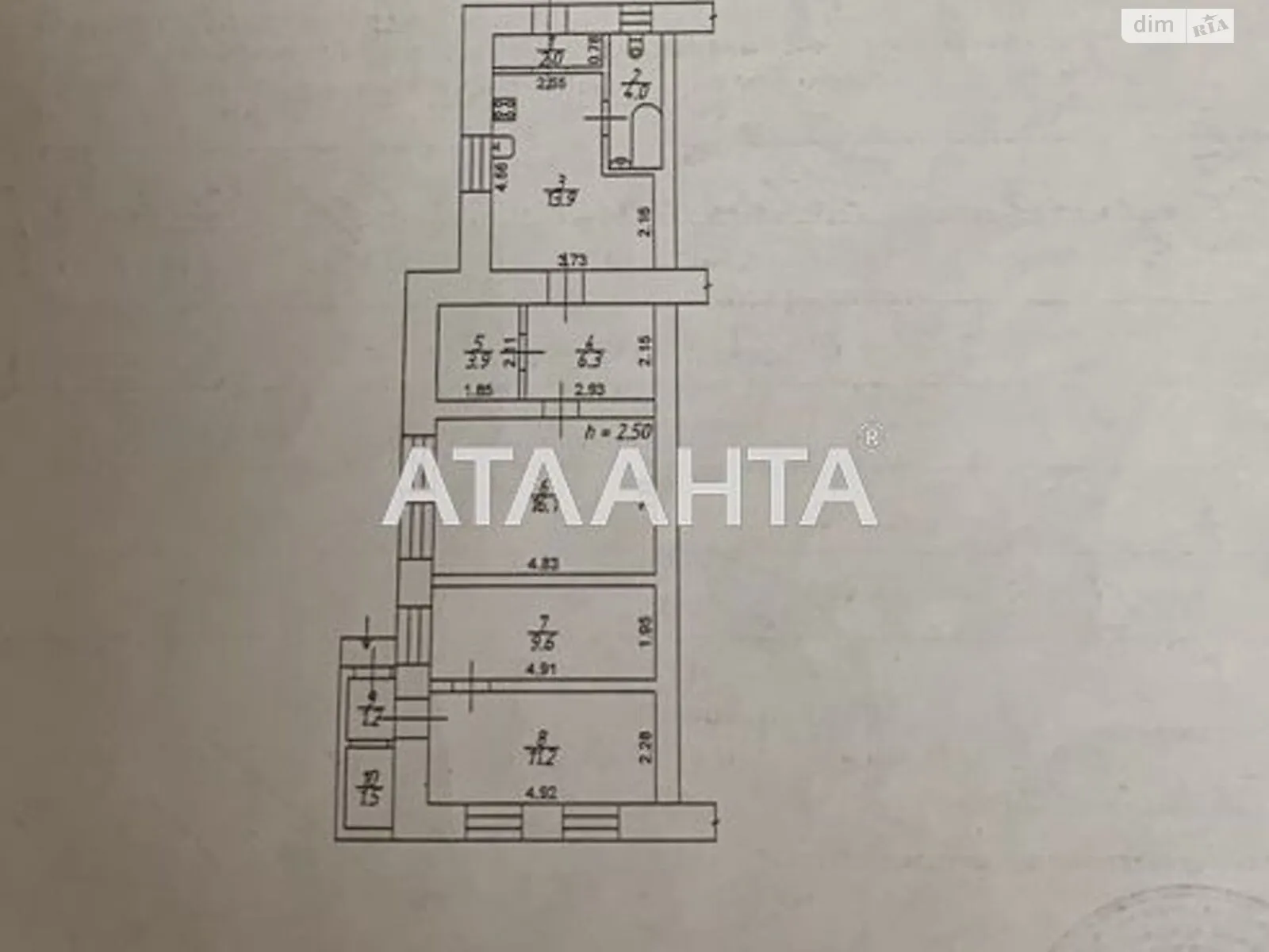 Продається 3-кімнатна квартира 72 кв. м у Одесі, вул. Стовпова