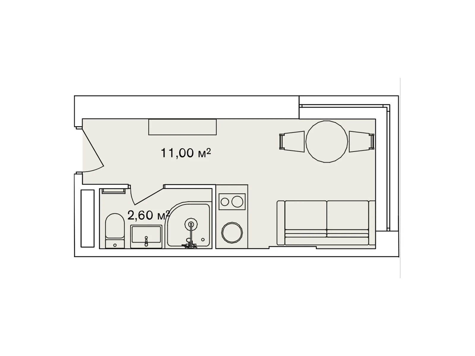 Продается 1-комнатная квартира 13.6 кв. м в Яремче, цена: 24000 $